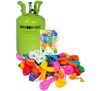 Bouteille d'hélium pour environ 50 ballons avec 50 ballons de gaz pour ballons de 360 litres (0,36 m³) Décoration de fête
