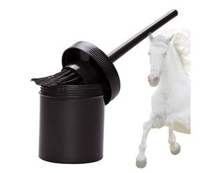 Bouteille d'huile de sabot à cheval avec pinceau - kit d'entretien portable pour soins aux animaux | Accessoire de nettoyage durable pour les terrains d'entraînement, les zoos, les parcs, les terres a