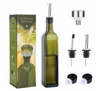 Bouteille d'huile d'olive en verre 50 cl avec bec verseur et entonnoir cuisine