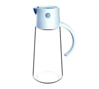 Bouteille d'huile d'olive, ouverture et fermeture automatiques, buse en acier inoxydable, sélection minutieuse des matériaux, design trou de reflux (650 ml, bleu)