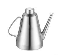 Bouteille d'huile en acier inoxydable avec bec verseur de précision, récipient en métal 304 de qualité alimentaire, poignée ergonomique isolée thermiquement, plusieurs options de taille, design