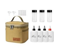 Bouteille d'huile réglable - Bouteille d'assaisonnement granulaire, ensemble d'assaisonnement portable pour le camping | Ensemble de bouteilles portables pour assaisonnement, distributeur de