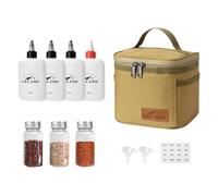 Bouteille d'huile réglable - Bouteille d'assaisonnement granulaire, ensemble d'assaisonnement portable pour le camping | Ensemble de bouteilles portables pour assaisonnement, distributeur de