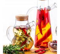 Bouteille d'huile Wilmax 450 ml en verre de qualité supérieure avec bec verseur WL-888961/A
