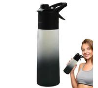 Bouteille d'hydratation en spray de refroidissement - Bouteille d'eau extérieure de 650 ml avec fonction de brume du ventilateur | Pulvérisateur d'eau athlétique rechargeable pour randonnée,