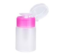 Bouteille-distributeur à pompe de 60 ml, outil de nettoyage des ongles, solvant pour vernis à ongles, 2 contenants de liquide en plastique avec capuchon rabattable, récipients