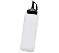 bouteille distributrice d'huile 350ml avec échelle de mesure Grand calibre Bouteille vide translucide étanche avec couvercle