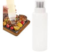 Bouteille distributrice d'huile avec brosse - Contrôle anti-goutte, échelle de mesure précise, bouteille distributrice de sauce au miel, vinaigre d'huile | Gadget de cuisine, dosage facile et nettoyag