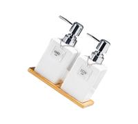 Bouteille distributrice en céramique à Pression, Conception hygiénique réutilisable pour Le Stockage de liquides, Salle de Bain, shampoing Essentiel, après-shampooing, Lotion, récipient à Liquide de