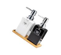 Bouteille distributrice en céramique à Pression, Conception hygiénique réutilisable pour Le Stockage de liquides, Salle de Bain, shampoing Essentiel, après-shampooing, Lotion, récipient à Liquide de