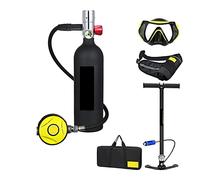 Bouteille D'oxygène De Plongée Sous-marine Capacité 1L Respirateur De Plongée Portable(Black bottle silver head)