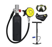 Bouteille D'oxygène De Plongée Sous-marine Capacité 1L Respirateur De Plongée Portable(Black bottle silver head)