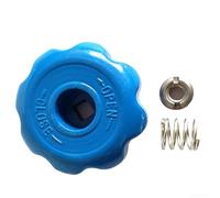 Bouteille d'oxygène en aluminium pour valve Argon, poignée de rechange octogonale 8 x 8 mm pour bouteilles de gaz de soudure, bouton de valve robuste en noir ou bleu (ensemble bleu)