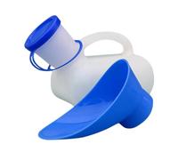 Bouteille d'urine de voyage - 1000 ml unisexe avec entonnoir, grande capacité, anti-déversement, solution de toilette portable pour escalade, marche, voyage, randonnée, pêche, camping