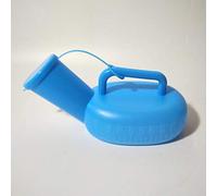 Bouteille d'urine, Récipient de collecte d'urine 1000 ml avec couvercle bleu for patients alités, toilettes d'urgence, camping, voyage(1PCS)