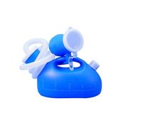 Bouteille d'urine,Urinoir pour hommes Urinoirs for hommes, anti-fuites, for personnes âgées, pichet de chevet durable, grande capacité, portable, avec évacuation indépendante(Blue With Tube)