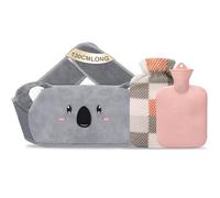 Bouteille Eau Chaude 3 en 1, 130 cm Grande Bouillotte avec Housse Peluche et Ceinture pour Soulage Règles Douloureuse et Maux de Ventre Idéal pour Hivers Fournir Chaleur (Koala - Rose)