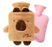 Bouteille Eau Chaude, Capybara Bouillote Peluche, Bouillottes Avec Poche Kangourou, 1L Grande Bouteille Moelleuse Pour Enfants, Adultes, Soulager la Douleur, Rester au Chaud