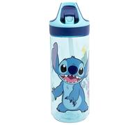 Disney, 620 ml Tritan Bouteille pour enfants Stitch avec paille Collection Palms, Bleu