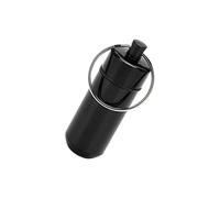 Bouteille en alliage d'aluminium, pour usage extérieur, forte étanchéité, porte-clés portable, 5 x 1,7 cm, idéale pour le camping, le cyclisme, le quotidien général (noir)