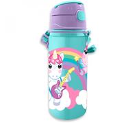 Bouteille En Aluminium 600ml Avec Paille Traghetta Nom Enfants N/ Isotherme