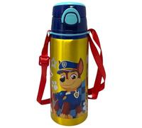 Bouteille en aluminium avec paille Paw Patrol 730 ml avec ouverture automatique pop-up pour enfants, bandoulière incluse