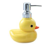 Bouteille en céramique rechargeable en forme de canard pour salle de bain, désinfectant pour les mains, shampooing, gel douche, distributeur de savon moussant, fournitures scolaires de bureau