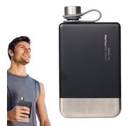 Bouteille en métal - Récipient à liqueur en acier inoxydable | Accessoire élégant avec bouchon à vis sécurisé et design fin incurvé, récipient rechargeable conçu pour les célébrations et le camping