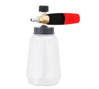 Bouteille en mousse pour nettoyeur haute pression de 1 L, lance à mousse neige avec embout réglable pour voiture, camion, bateau, nettoyeur de terrasse, 4 distributeurs de savon à connexion rapide