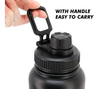 Bouteille En Plastique Avec Couvercle Rabattable En Paille, Pour Bouteille D'eau À Large Bouche, Pour L'extérieur, Portable, À La Mode