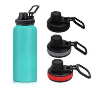 Bouteille En Plastique Avec Couvercle Rabattable En Paille, Pour Bouteille D'eau À Large Bouche, Pour L'extérieur, Portable, À La Mode