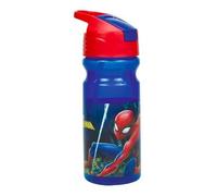 Bouteille en plastique Spiderman avec paille (500 ml) Numéro d'article : GIM55713203, Gourde enfants spider man