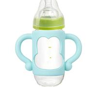 bouteille en silicone pour bébé - Avec poignées faciles à saisir pour tenir sa propre bouteille et apprendre à boire