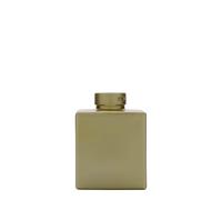 Bouteille en verre 100 ml 'Cube', carrée, dorée, bouchage: bouchon
