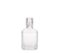 Bouteille en verre 200 ml 'Kubica', carrée, ouverture : fermeture à bascule