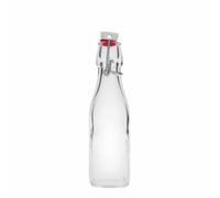 Bouteille en verre 250 ml 'Swing, carrée, ouverture : fermeture à bascule'