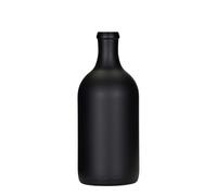 Bouteille en verre 500 ml 'Ginevra Leggera', noire, ouverture : bouchon en liège