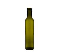Bouteille en verre 500 ml 'Marasca', carrée, vert antique, ouverture : PP 31,5