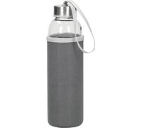 Bouteille en verre avec housse "Pure" Bouteille pour les voyages 0,5l transparent - Transparent