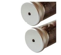 Bouteille en verre d'affichage de Tube de stockage de grains de café de 150mm 120mm avec le bouchon en métal Valve d'échappement unidirectionnelle(2pcs Tube 150mm)