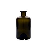 Bouteille en verre de 500 ml, style apothicaire, vert antique, ouverture : bouchon en liège