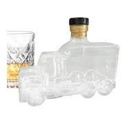Bouteille en verre de voiture classique de 375 ml - Coffret cadeau carafe à whisky demi-camion, accessoire de bar vintage | Bouteille d'affichage d'alcool amusante, distributeur d'alcool de nouveauté,