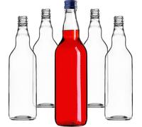 Bouteille en verre KADAX 700 ml avec bouchon bleu marine, 5 pièces.