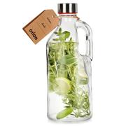 Bouteille en verre rétro - ORION - 1,15L - Étanche - Compatible lave-vaisselle - Hauteur 25 cm - Diamètre 9,5 cm
