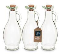 Bouteille en verre vide/bouteille d’huile à remplir, carafe de 250 ml avec bouchon, pour huile, vinaigre, vin, liqueurs pour les repas ou crème et lait pour le café