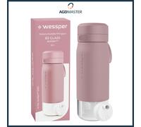 Bouteille en verre Wessper 500 ml, étui en silicone bouchon de filtre à eau s...