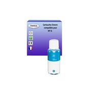 Bouteille encre compatible avec HP 31 pour HP Smart Tank 455 Wireless - Cyan - 70ml - T3AZUR G