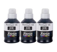 Bouteille Encre GI-40 GI-41 GI-43 GI-46 GI-490 GI-50 GI-51 GI-53 GI-55 GI-56 GI-590 Noir Compatible pour Canon Maxify GX1050 GX2050 GX3050 Pixma G1400 G2410 Pack 3