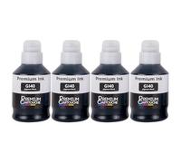 Bouteille Encre GI-40 GI-41 GI-43 GI-46 GI-490 GI-50 GI-51 GI-53 GI-55 GI-56 GI-590 Noir Compatible pour Canon Maxify GX1050 GX2050 GX3050 Pixma G1400 G2410 Pack 4
