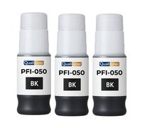 Bouteille encre pigmentée PFI-050BK 5698C001 compatible pour Canon Noir 70 ml Pack 3